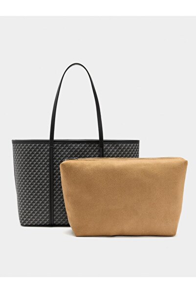 PARFOIS İçi Çıkabilir Baskılı Shopper Omuz Çantası