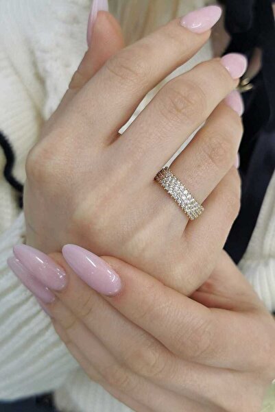 nasipkuyumcu 14 AYAR 5 MM ÜÇ SIRA TAM TUR ALTIN ALYANS YÜZÜK XAL000448