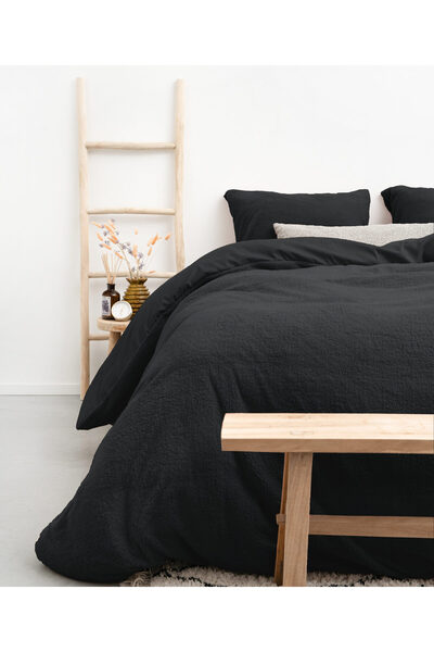 Sleeptime Bed linen, Sleeptime, for 2 people, Plush, Anthracite, 200x220 cm