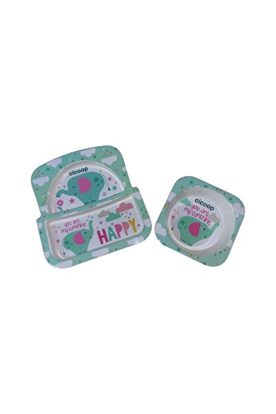 Jusso Cicoop Baby Food Plate Set of 2 Elephant