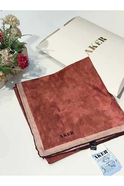 Aker Yaz Serinliği Bulut Desen Pamuk İpek Eşarp 7208221