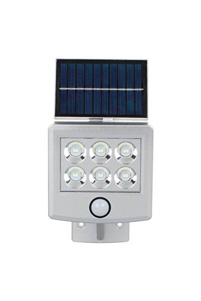 SHOPIENS Solar LED Spot with Sensor for Wall Mount, Silver