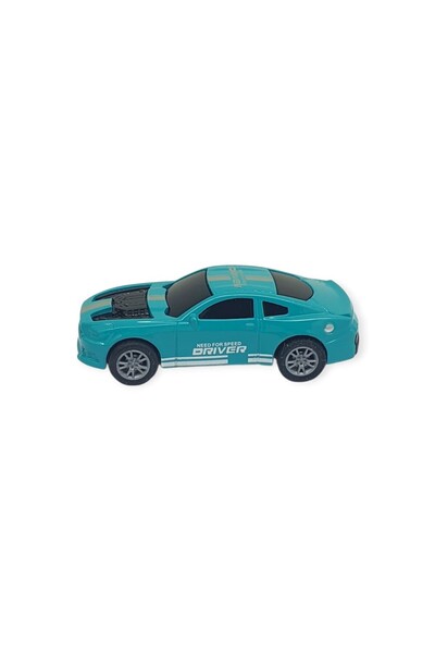 SEHER OYUNCAK Pull and Go Metal Small Cars 8 cm - Sh40031 - Turquoise Need for Speed