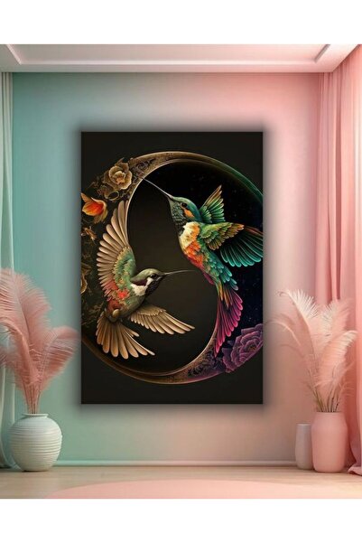 bds art sanatı evinize taşır Sanatsal Kuş Temalı Dekoratif Cam Tablo