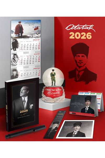 Halk Kitabevi 2026 Ataturk Istikbal Agenda - Sakarya Wall Calendar - Metal Ro...