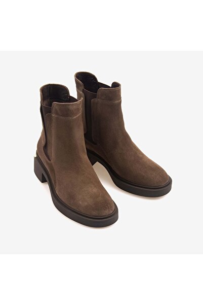 Rouge Hakiki Deri Kadın Süet Bot 51425