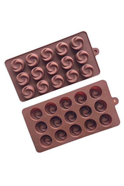 LUXER Forma Din Silicon Pentru Bomboane De Ciocolata Sau Jeleu, 15 Forme Trandafiri, 21x10.5 cm,