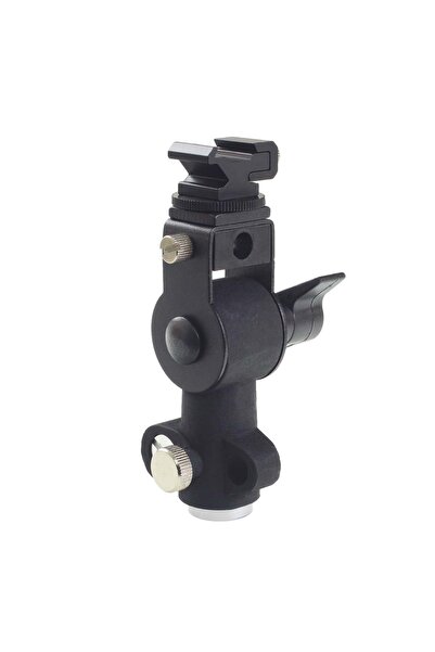 Generic Adjustable D-type flash speedlite bracket with umbrella clamp and detachable spigot adapter