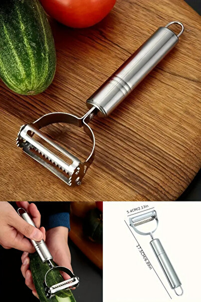 Shopimo Paslanmaz Çelik Jülyen Meyve Sebze Soyacağı | Ultra Keskin Çok Amaçlı...