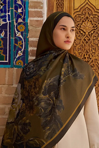 ED Scarf Floris Floş Viskon Şal - Nefti