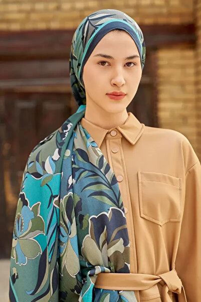 ED Scarf Lover Pamuk Modal Şal - Petrol