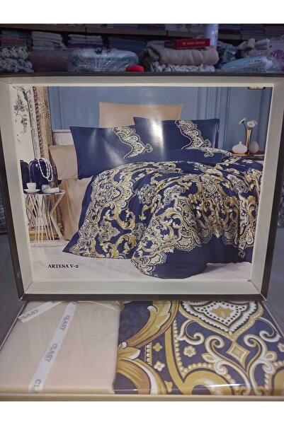 Velvet طقم غطاء لحاف مزدوج من القطن الساتان كافالا