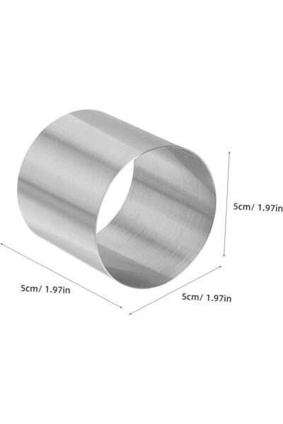 Gemi ticaret Stainless Steel Round Cake Mold (Parfait) 8 Pieces