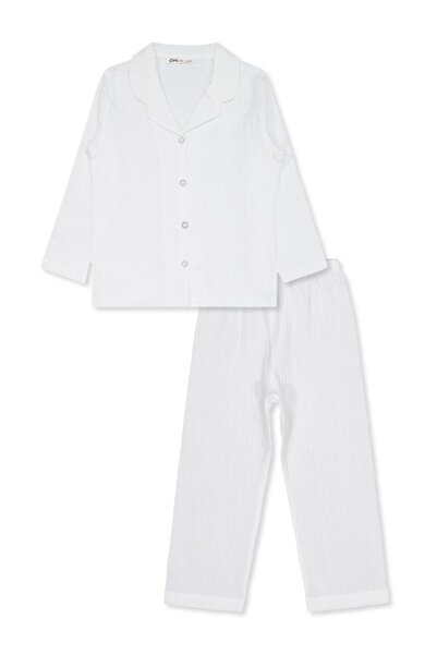 Civil Girls Düz 10-13 Yaş Pijama Takımı - Ekru 12-13 Yaş