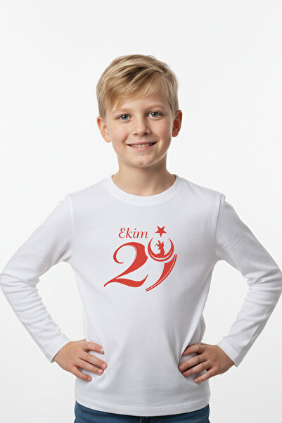 FYK KİDS Φούτερ με μακρυμάνικο σχέδιο για αγόρια με θέμα την ημέρα της εκτύπω...