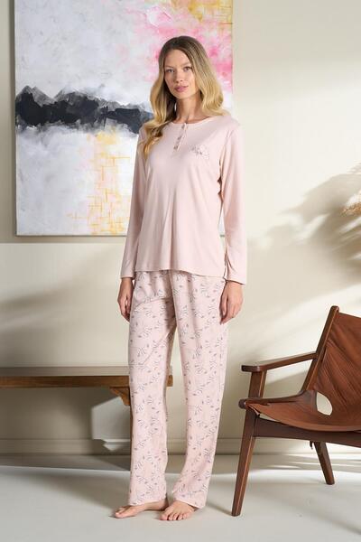 Owersleep Γυναικείο Σετ Πιτζάμες Melisa Battal με Πατιλέτες στο Μπροστινό Μέρ...