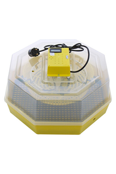 Depox Incubator electric pentru ouă, Cleo 5TH, termometru și termohigrometru, galben