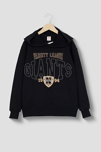 DMB BOYS & GIRLS Дмб момчешка суитшърт с качулка 9-14 години черна