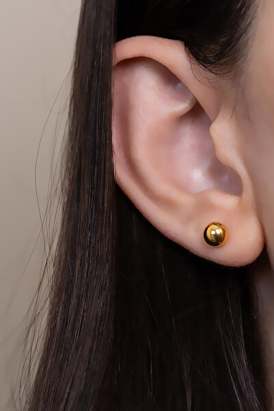 Bayar Gold 14 Ayar Altın Top Küpe 5 mm