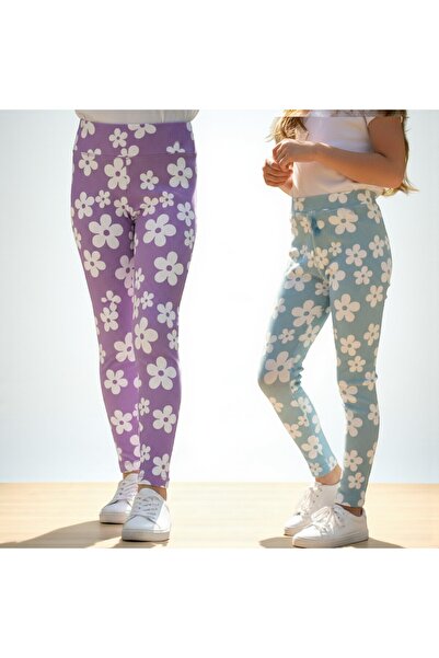 Patriko LÁNYOK TÉLI, POLÁR BÉLLETÉSŰ, VIRÁGMINTÁS, SZÁRÍTÓSZÖVETTŰ, 4 DARABOS TÉLI HARISNYA SZETT