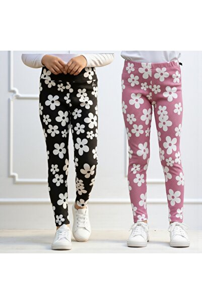 Patriko LÁNYOK TÉLI, POLÁR BÉLLETÉSŰ, VIRÁGMINTÁS, SZÁRÍTÓSZÖVETTŰ, 4 DARABOS TÉLI HARISNYA SZETT