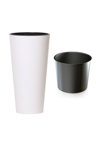 Other Ghiveci înalt Tubus Slim DTUS200 | Alb