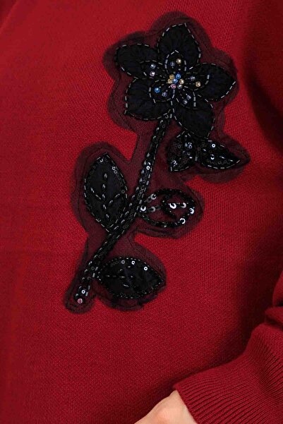 benguen Embroidery Detail Knitwear Set S1067 Burgundy