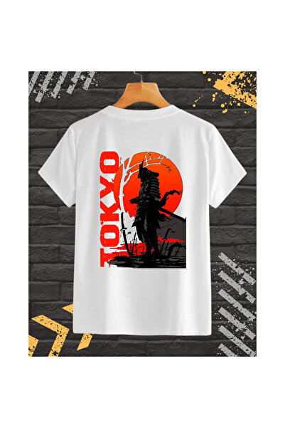 OEM Tricou bărbătesc cu imprimeu față și spate, CXO Tokyo, bumbac, alb, XXL INTL