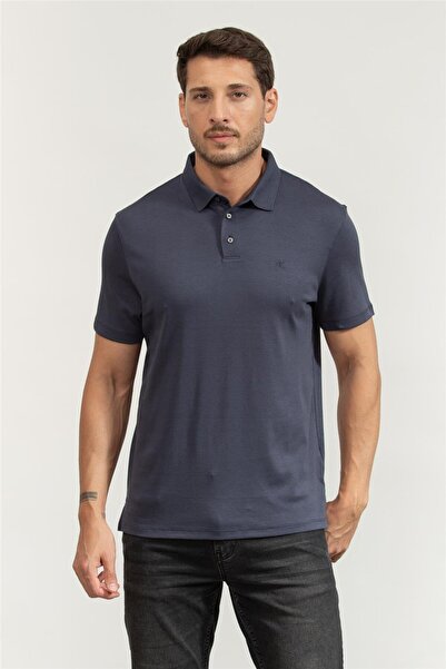 Calvin Klein SS Supima Chest Emb Polo Erkek Polo Yaka T-Shirt