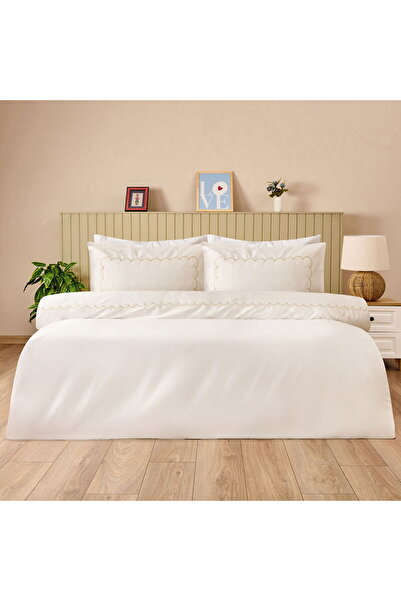 MATMEL طقم غطاء لحاف مزدوج ناعم من جالاد - أبيض