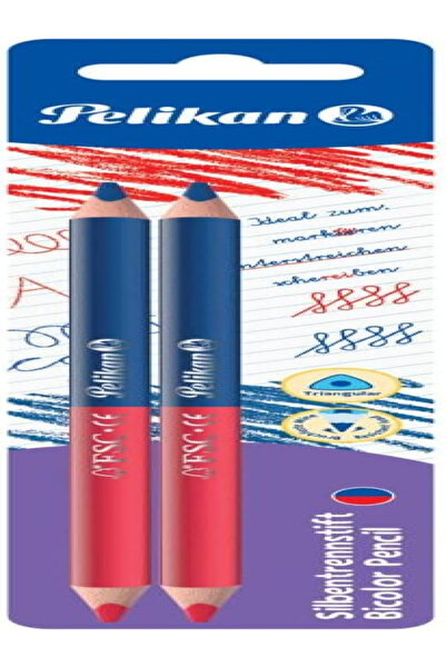 Pelikan Kırmızı-Mavi 2 Uçlu Başlık Kalemi Jumbo 2li Blister