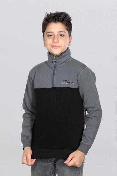 NoveraM Boy's Half-Zip Kangaroo Pocket Sweatshirt