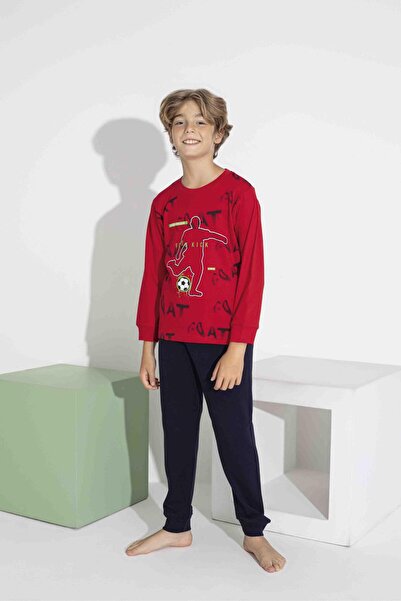 RAPAPA Boy's Long Sleeve Interlock Cotton Pajama Set 7407