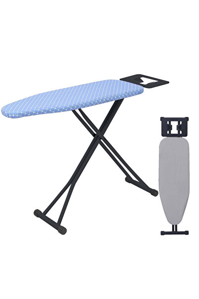 HYX لوح كيّ بأغطية قطنية قابلة للاستبدال مقاس 43 بوصة × 12 بوصة مع وسادات من الألياف، لوح كيّ قابل للطي