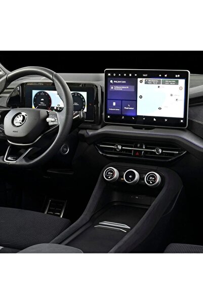 9h nano Skoda Kodiaq 13 inç Navigasyon Dijital gösterge ve Klima iç Ekran Uyu...