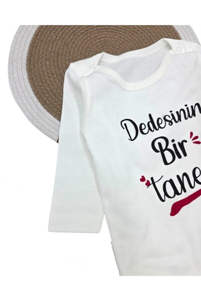 Egelite Long-Sleeved, 100% Cotton Baby Snap-On Bodysuit / Romper / Undershirt with the Print of One of His Grandfather's Children.