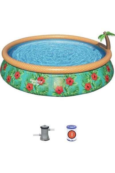 BESTWAY Pool Set Fastset Paradise Palm 457X84Cm