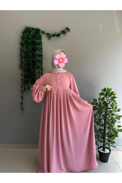 Yüsra Collection Ferace Tesettür Aerobin Elbise