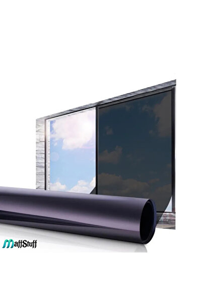 MaffStuff Folie Geam Decorativă Autoadezivă Efect Oglindă Neagră MaffStuff® 60x200cm