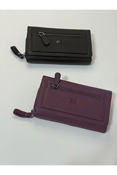 Nevgiss Aksesuar Two Compartment Leather Wallet with Magnetic Snap Closure