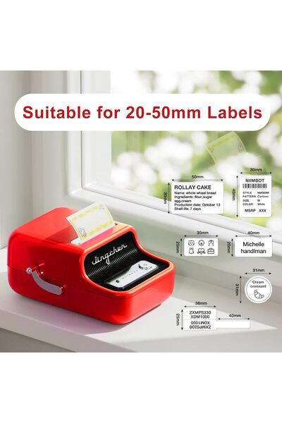 DEEPIN B21 Label Maker-Portable Bluetooth Thermal Label Maker Machine, 2 Inch Barcode Label Printer