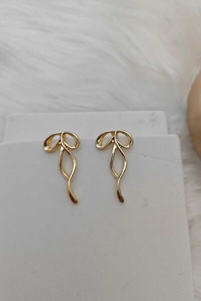 KYOLA DESİGN Fiyonk Zarif Gold Kadın Küpe