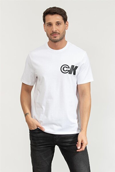 Calvin Klein Ανδρικό Κοντομάνικο Αθλητικό Μπλουζάκι με Γραφικό Λογότυπο Μονόγ...