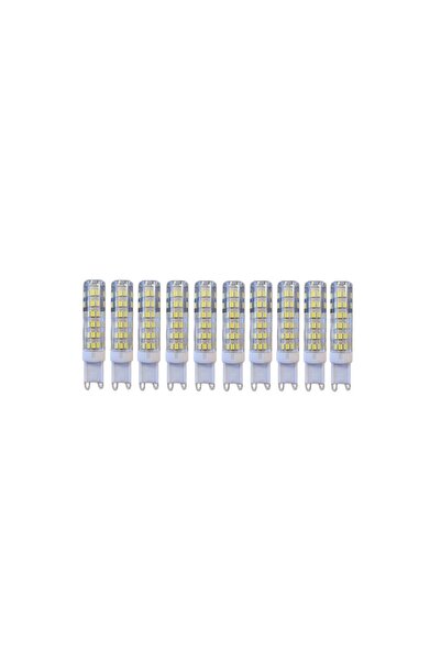 RFAN Set of 10 X LED Bulbs, G9, Neutral Light, 4000K, 12W