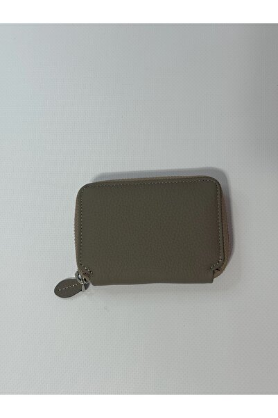Nevgiss Aksesuar Zippered Real Leather Wallet with Leaf Compartment