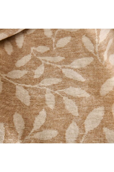 ASPARTAM Soft Sprig Cotton Tv Blanket - Beige - 130X170 cm