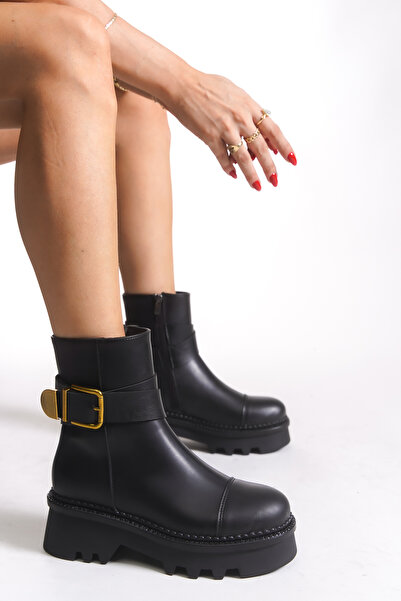 Riccon Γυναικείες μπότες με αγκράφα Heillanae 00122001 Μαύρο