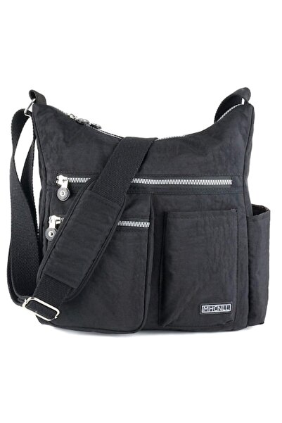 MHCNLL Geantă impermeabilă pentru femei cu buzunar antifurt RFID, neagră