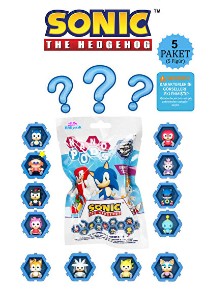 hediyecik حزمة شخصيات سونيك نانو بودز الأصلية المفاجئة (5 عبوات)
