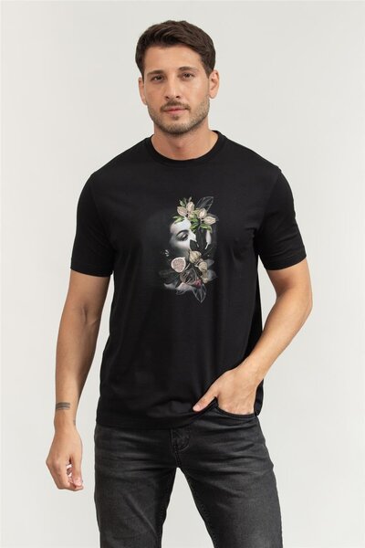 Emporio Armani Erkek Bisiklet Yaka T-Shirt Siyah